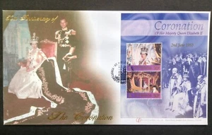 GB Buckingham 2003 Coronación 50 aniversario Santa Elena Hoja en cubierta del primer día - Imagen 1 de 2