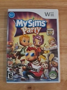 MySims Party (Nintendo Wii, 2009) CIB Juego y Manual - Probado y Funcionando - Imagen 1 de 3