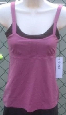 NWT $69 LIJA HAWTHORNE TENNIS TOP SHIRT DARK PINK LARGE - Image 1 of 2