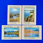 Set Mit 4 Neuseeland Briefmarken Phq Postkarten, 1983 Landscapes WR9
