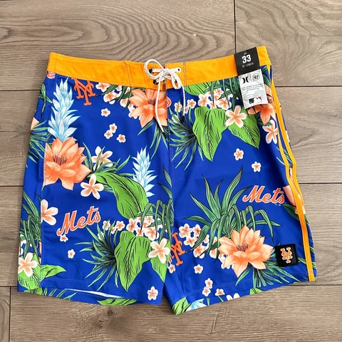 Hurley Phantom Board Shorts 47 MLB New York Mets Mens Size 33 MSRP $70 Cover