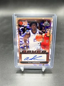 AJ Griffin Rookie 2021-22 Leaf Pro Set Power Autograph Auto ARC Duke Hawks RC - Picture 1 of 2