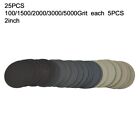 25Pcs 2 3 4 5 6Inch 1000/1500/2000/3000/5000Grit Wet/Dry Sanding Discs-Sandpaper