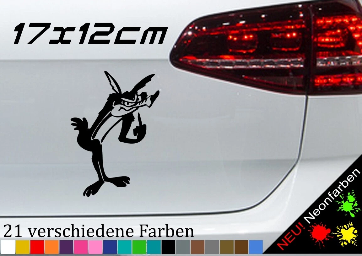 Aufkleber-Set 'Road Runner' 6 Stück - Je Ca. 6,5cm & 3cm Breit, Für Auto, Tank, Scheibe - Oldschool Hot Rod Style