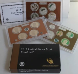 2012 S Proof Set U.S. Mint ANNUAL 14 Coins with Original Box + COA Clad Proof - Picture 1 of 7