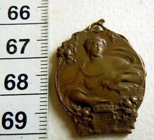 MEDAL SUPERB ANTIQUE 1905 ITALY CTI TOURING CLUB ITALIANO LIBERTY VERY RARE - Picture 1 of 2