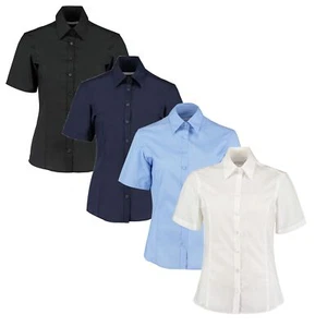 Kustom Kit Ladies Womens Short Sleeve Tailored Business Shirt Blouse - Picture 1 of 5