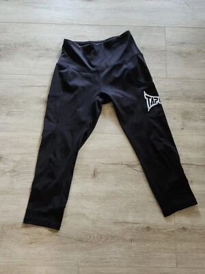 TAPOUT 女式卡普里腿慢跑裤小号黑色锻炼。 P — 第 1/4 张图片