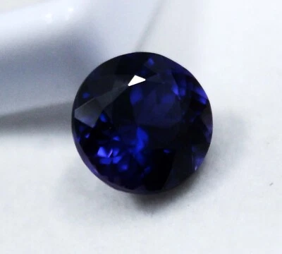 8.90 Ct Extremely Rare Natural Purple Tanzanite Round Certified Loose Gemstone - Image 1 of 4