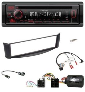 Kenwood Lenkrad CD USB Bluetooth DAB Autoradio für Smart ForTwo 04-07 schwarz - Bild 1 von 9