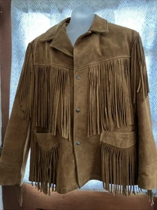 Vintage 70s Schott NYC RANCHER Western Fransen Lederjacke Herren Gr. 44 XL - Bild 1 von 7