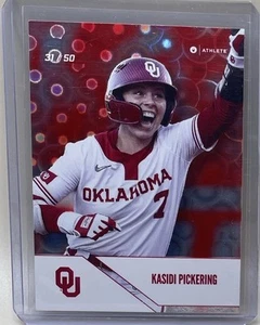 Kasidi Pickering 2025 Onit Atleta Oklahoma Sooners OU Softbol Rojo Holo #31/50 - Imagen 1 de 2