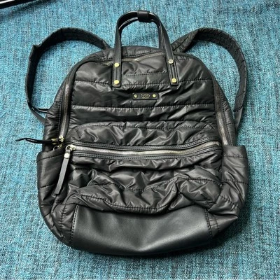 Mochila de Viaje Tutilo en Negro con Bolsillo Acolchado Dorado para Equipaje Trolley Foto 1 de 4