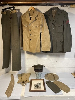 1930 年中国马队制服分组套装 Vet Miller Visor 卡其色夹克 EGA — 第 1/4 张图片