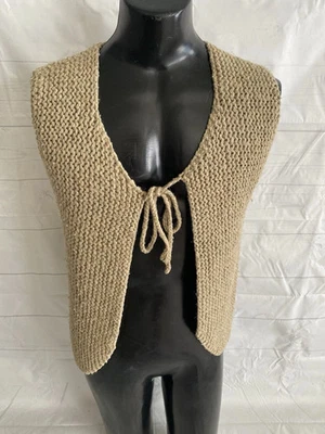 Chaleco para mujer THE LIMITED P/S mezcla de lana tejido a mano frente abierto # Foto 1 de 4