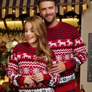 Couple Sweater Natale - Maglione Unisex Moderno - Foto 1 di 9