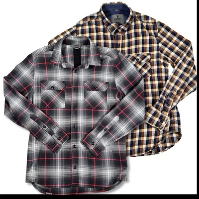 Camisa de franela Chrome Industries (2) para hombre mediana con botones a cuadros ropa de trabajo senderismo Foto 1 de 4