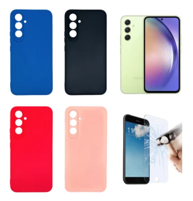 Funda para Samsung Galaxy A54 (5G) Gel TPU Silicona + Protector Pantalla