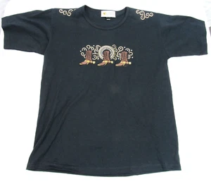 Neu mit Etikett Vintage Christine Alexander Damen-Westernstiefel mit Strass Sporen Shirt Medium - Bild 1 von 4