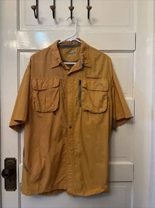 Natural Gear Men's Large Sport Fishing Shirt Button Up Vented Short Sleeve - Imagen 1 de 6
