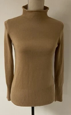 Suéter French Connection Mujer Marrón Cuello Alto XS Preppy Clásico Foto 1 de 4