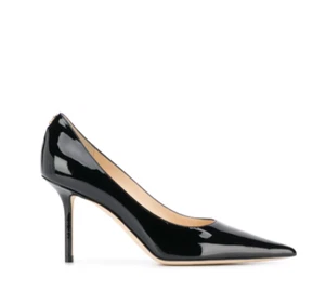 JIMMY CHOO AUTH $999 Women's Black Patent Leather Stiletto Pumps Size 36 - Picture 1 of 10