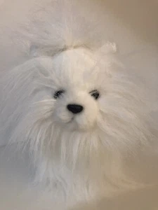 Ganz Webkinz White Pink Fluffy Yorkie Puppy Dog Stuffed Animal Plush Toy NO CODE - Picture 1 of 4