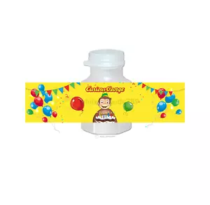 20 Curious George 4" x 1" Luftpolster Aufkleber Etikett Tasche Leckerli Box Party Gastgeschenk Füller - Bild 1 von 1