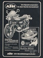 KTM Motorräder - Reklame Werbeanzeige Original-Werbung 1976