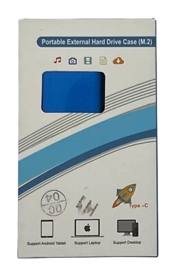 NUEVO Estuche para Disco Duro Externo Portátil (M.2) 1 TB - H1 Azul Oscuro Foto 1 de 4