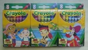 Crayola Jake & the Neverland Pirates set of 3-8 packs: Captain Hook, Izzy, Cubby