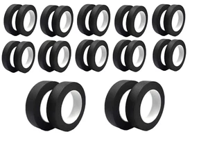 24 Rolls 66 yd Each (Black,1 Inch) Masking Tape General Purpose Painters - Picture 1 of 6