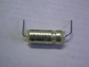 2 Sprague 109D130X9030F2 109D 130uF 30V 10% Wet Tantalum Capacitors - Picture 1 of 1