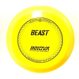 DISC GOLF INNOVA BLIZZARD CHAMPION BEAST DISTANCE DRIVER 138g YELLOW BLACK FOIL - Picture 1 of 1