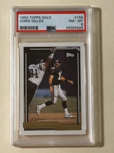 PSA 8 - 1992 92 Topps Gold #156 Chris Miller Atlanta Falcons QB POP 1, 1 higher - Picture 1 of 1