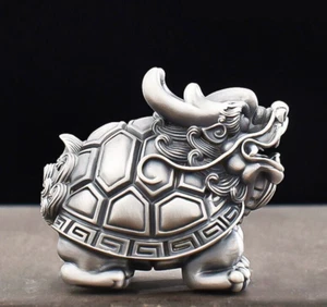 Good Fengshui Longevity Animal Loong Turtle Dragon Tortoise Lucky Statue Gift - Picture 1 of 13