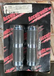 NOS Accutronix Chrome & Rubber Male Mount Footpegs 44498 5.5" Steel Made in USA - Picture 1 of 5