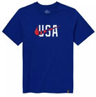 Nike Team USA Swoosh Training Soccer T-shirt Blue Short Sleeve Mens Size Small