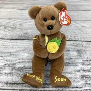 BANDAGE Beanie Babys TY Get Well Soon klein braun Stofftier Teddybär Tier Spielzeug - Bild 1 von 12