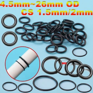 Metric Size Nitrile Rubber NBR O Rings Seals 1.5/2mm Cross Section 4.5mm~26mm OD - Picture 1 of 15