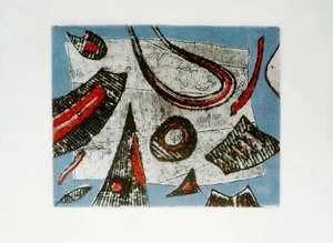 Goetz Henri. Acquaforte. carborundum. Cm. 36x50. Esemplare n. 19/25. Grafica Uno - Foto 1 di 1
