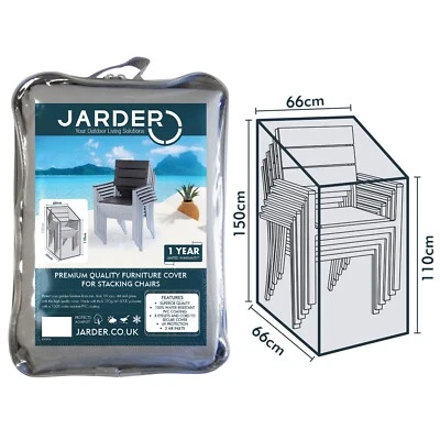 PREMIUM OUTDOOR GARDEN FURNITURE COVERS WATERPROOF - STACKING CHAIRS JARDER