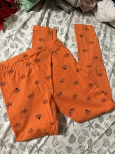 Leggings Naranja Gato y Jack Halloween Gatos Negros Juveniles Talla 8 Medianos Usados - Imagen 1 de 4