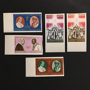 Burundi 1964 pope and king part set 5 of 6 imperforated - Picture 1 of 1