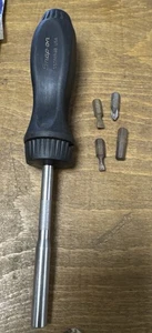 Snap On Ratchet Screwdriver And Bit Set Black Quartz Handle SSDMR4B - Picture 1 of 14