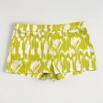 Pantalones Cortos Trina Turk Para Mujer Talla 4 Myrta Abstracto Estampado Ikat Elástico Foto 1 de 4