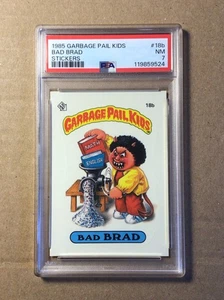 Garbage Pail Kids 1985, Bad Brad, #18b, brillante, clasificación PSA 7 casi nuevo - Imagen 1 de 2