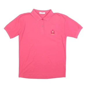 VALENTINO Womens Pink Short Sleeve Plain M Cotton Blend Polo Shirt - Picture 1 of 6