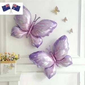 Birthday Party Decoration Purple Butterfly Helium Balloon - Picture 1 of 13