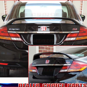 2012 2013 2014 2015 Honda Civic 4D Si Factory Style Spoiler Wing W/L GLOSS BLACK
